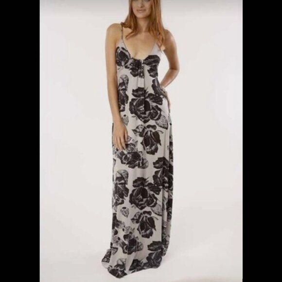 Anderson Halter Maxi Dress in Grey Rose - Picture 1 of 9